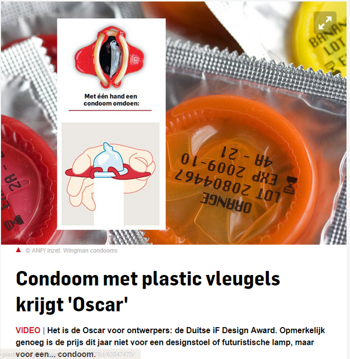 De oscar van de designwereld voor een condoom?